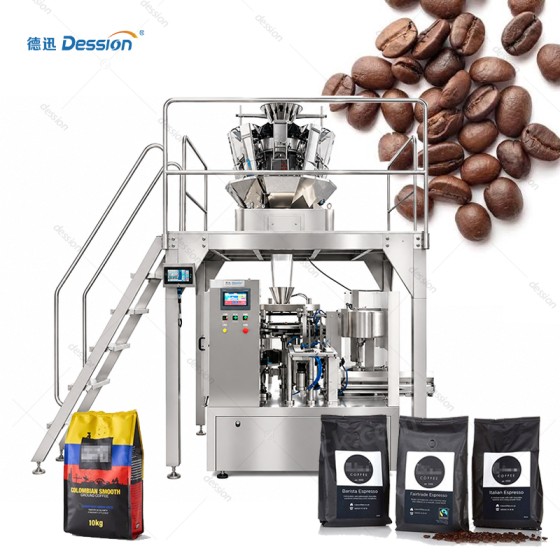 Automatic 8-Station Rotary Premade Pouch Packing Machine for Coffee Beans